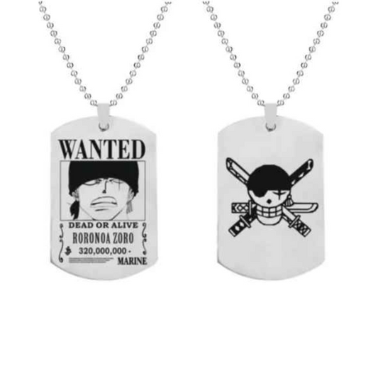 Zoro Wanted Silver Necklace