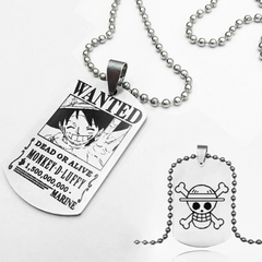 Luffy Wanted Silver Necklace