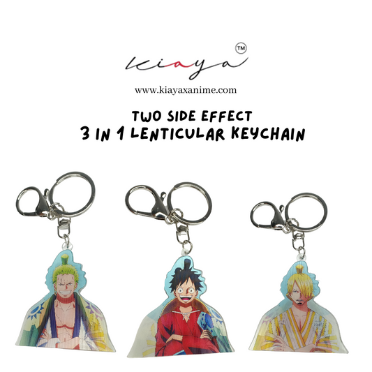 Luffy, Zoro &Sanji 3D motion keychain