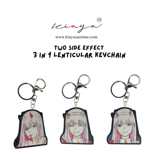 Zero two 3D motion keychain