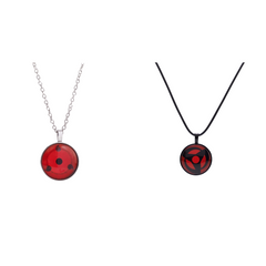 Sharingan (silver) + Kakashi necklace (black)