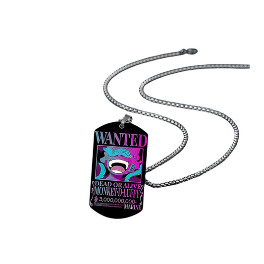 Monkey D Luffy Black Wanted Necklace