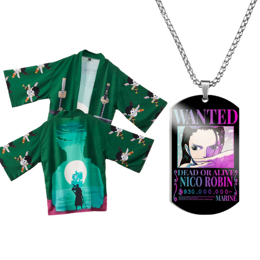 Zoro Kimono + Robin wanted Necklace