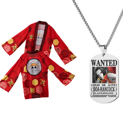 Luffy Kimono + Boa Wanted Necklace